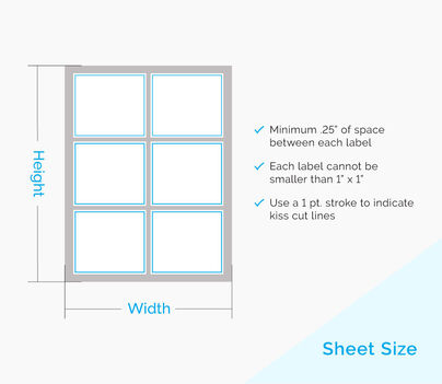 label sheet size