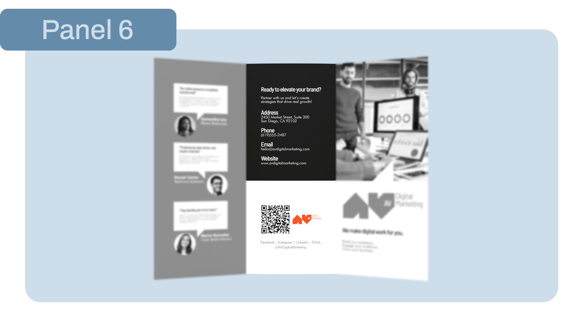 How a Trifold Brochure Works - Panel 6