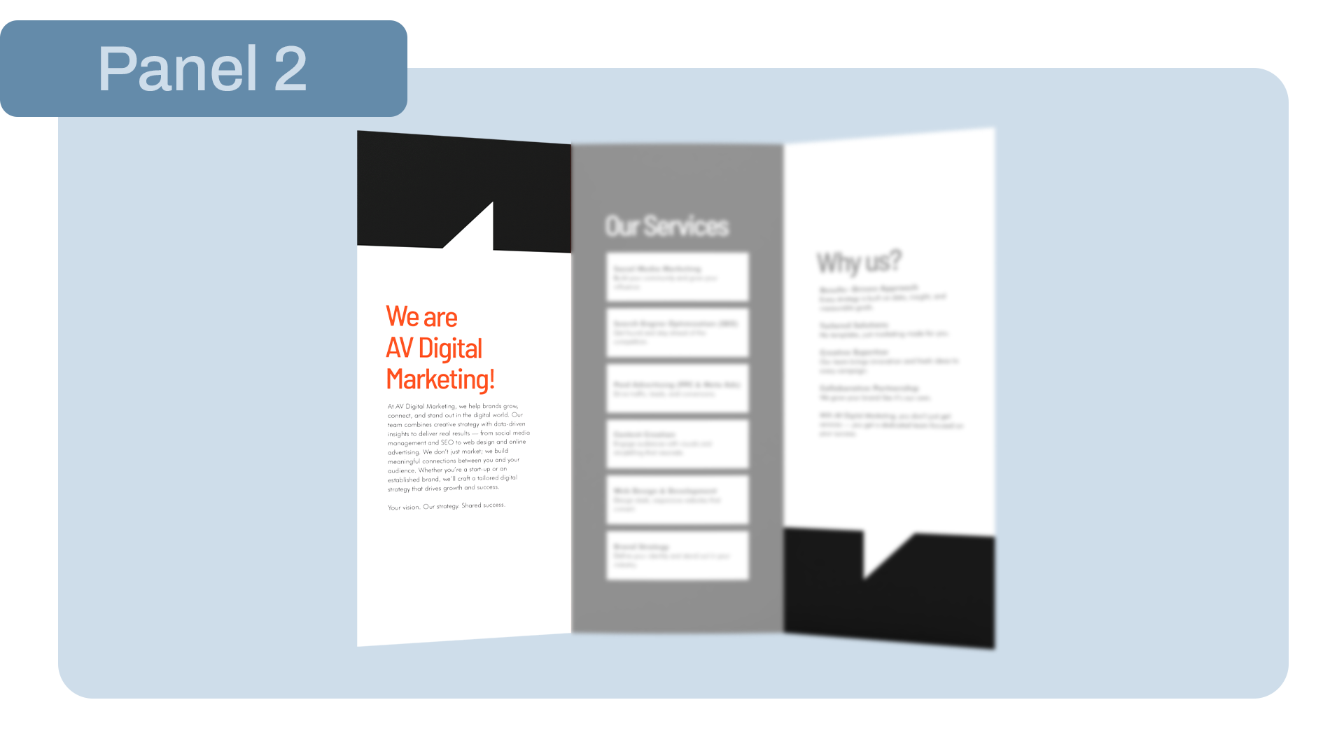 How a Trifold Brochure Works - Panel 2
