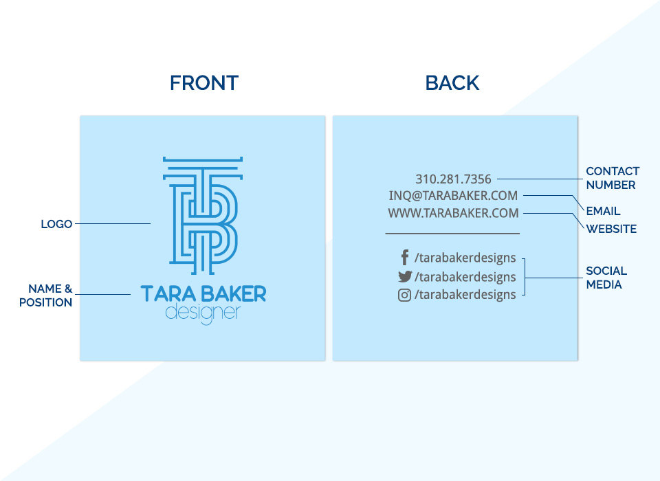 large square business cards